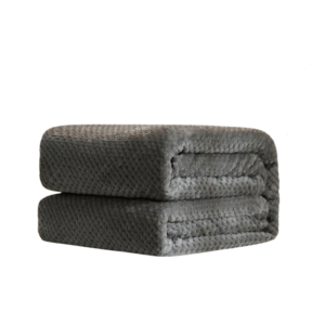 Warm Flannel Throw Blanket – Soft Pineapple Grid Design Sofa & Bed Cover for Winter